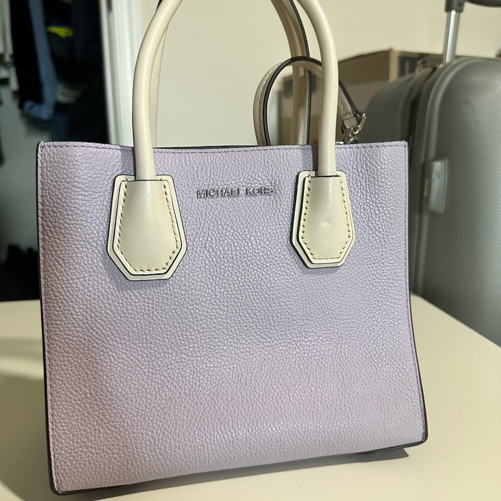 Michael Kors Lavender and Cream Satchel - Picture 6 of 6
